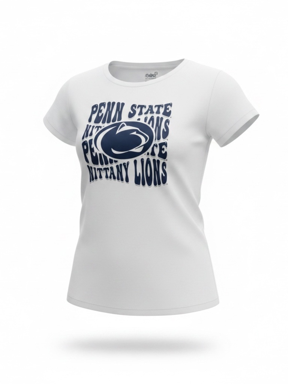 GEN2 White Graphic T-Shirt with Navy Print